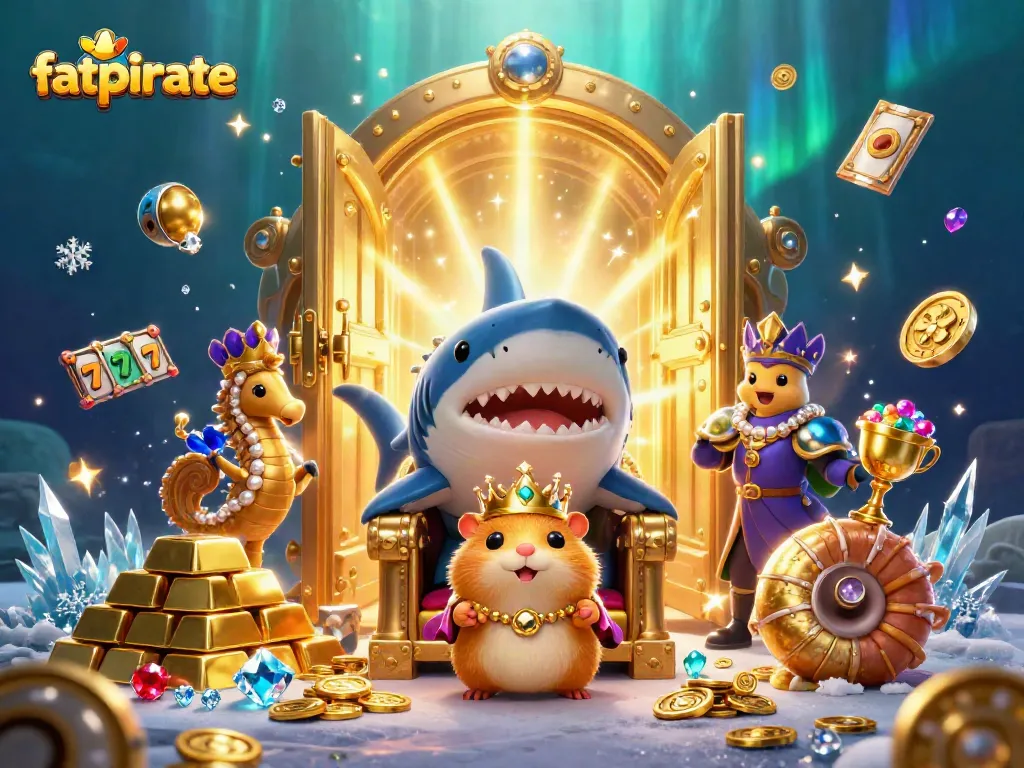 Experience excitement at fatpirate with a dynamic underwater casino scene filled with treasure and games.