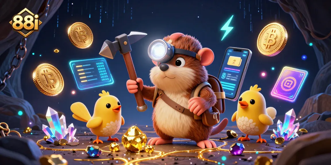 Join the treasure hunter mole and canary at 88i for an exciting crypto mining adventure!