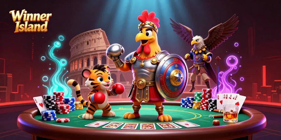 Experience the excitement of Winner Island Casino with a vibrant poker scene showcasing thrilling gameplay.